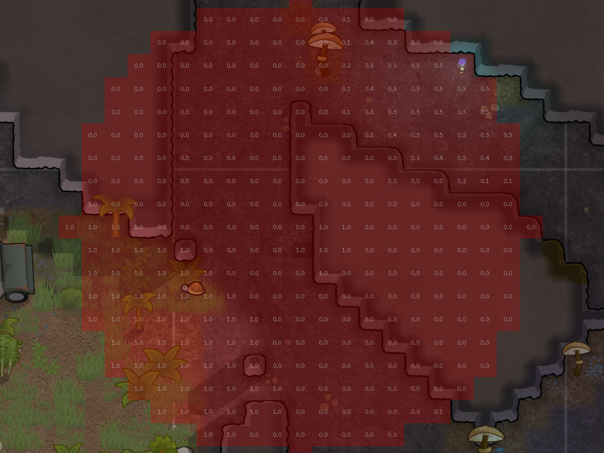 開発者モード Glow At Position Rimworld